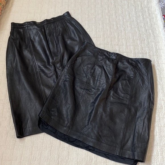 Ann Taylor Leather Skirt Bundle - Picture 1 of 9